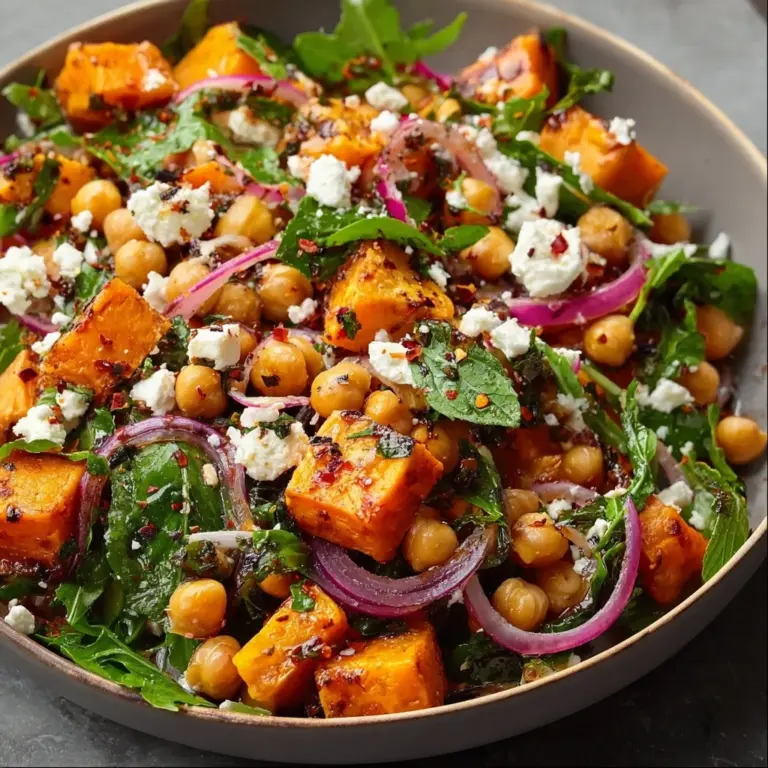 Sweet Potato and Chickpea Salad with Feta and Herbs Recipe