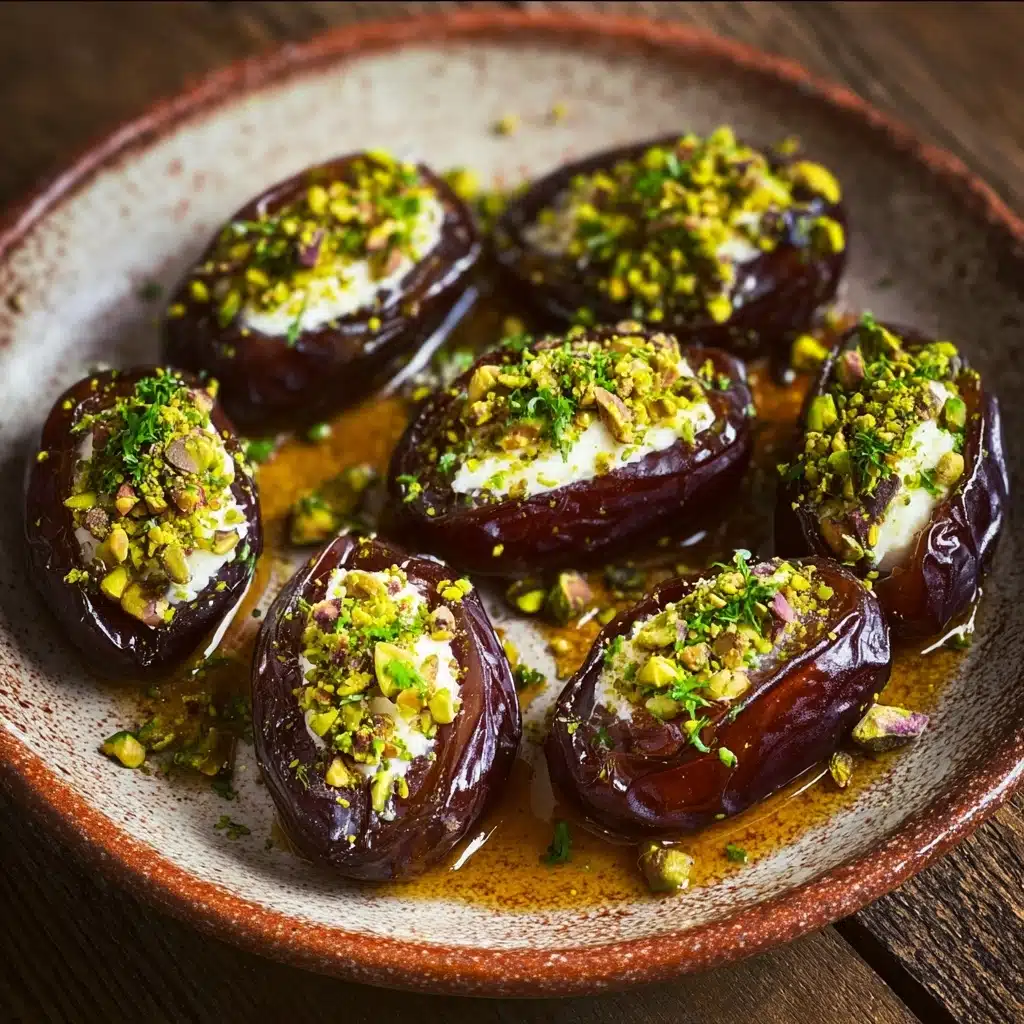 Honey Pistachio Ricotta Stuffed Dates Recipe - Recipe Image