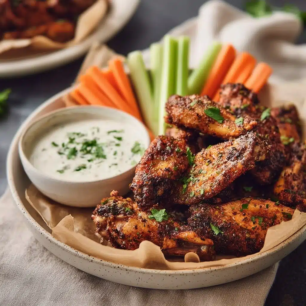 The Best Crispy Dry Rub Baked Chicken Wings Recipe - Recipe Image