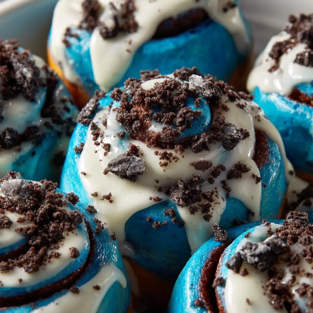 Cookie Monster Cinnamon Rolls Recipe - Recipe Image