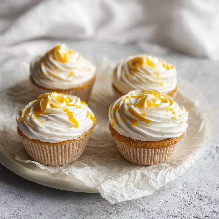 Mango Cupcakes with Vanilla Mango Buttercream Recipe