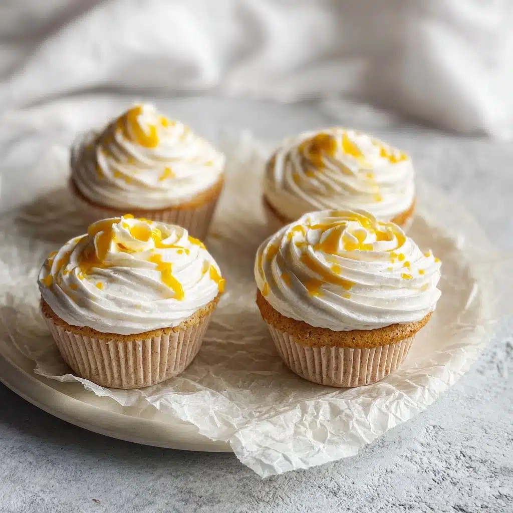Mango Cupcakes with Vanilla Mango Buttercream Recipe