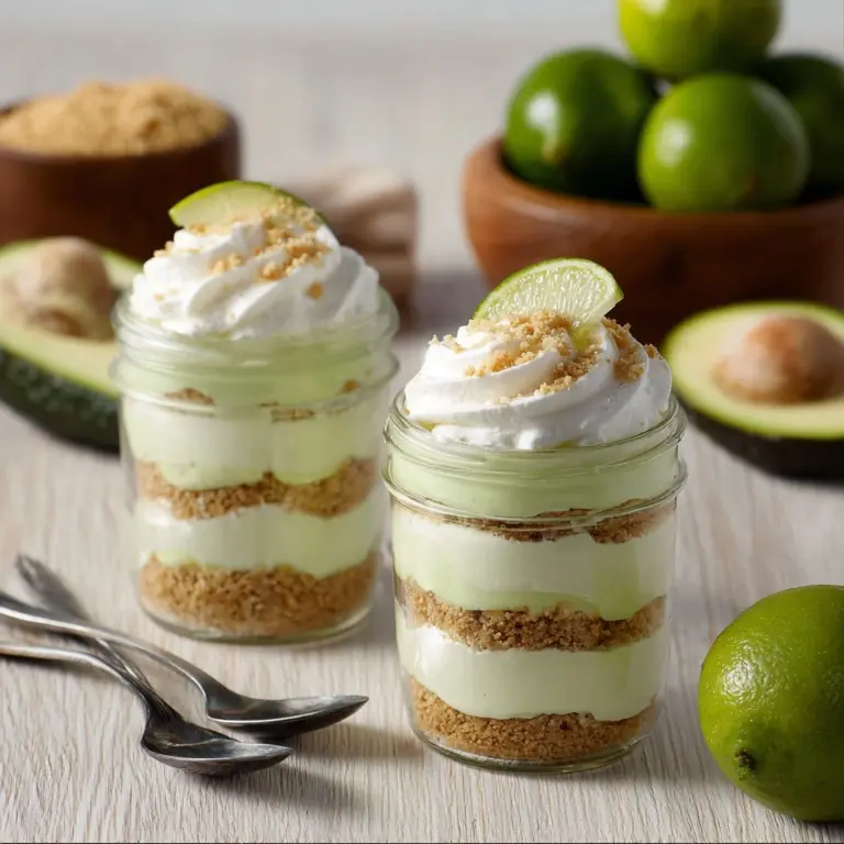 Avocado Key Lime Pudding in Jars Recipe