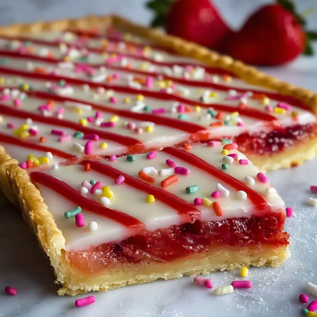 Strawberry Pop Tart Slab Pie Recipe - Recipe Image