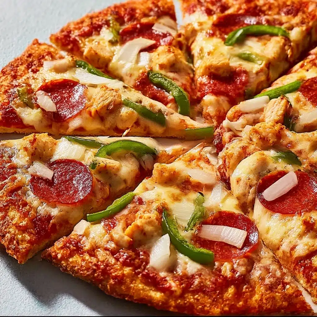 Low-Carb Chicken Crust Pizza with Cheese and Herbs Recipe - Recipe Image