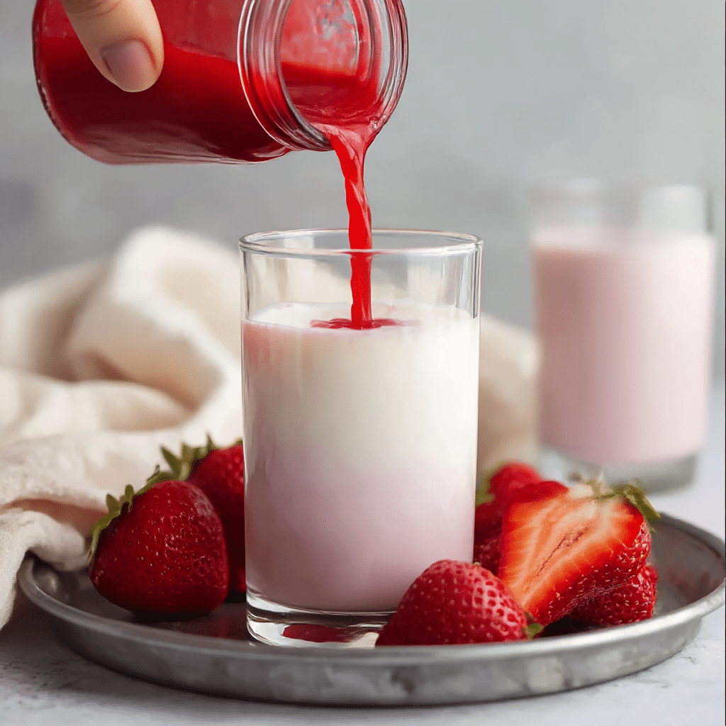 Strawberry Milk Recipe - Recipe Image
