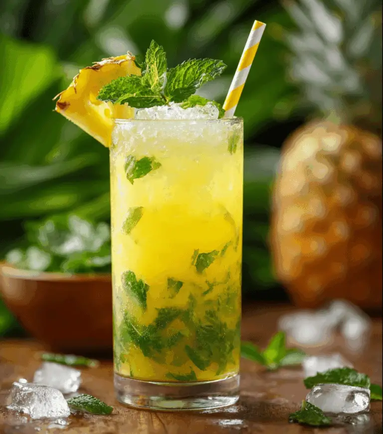 Refreshing Pineapple Coconut Mojito Mocktail Recipe
