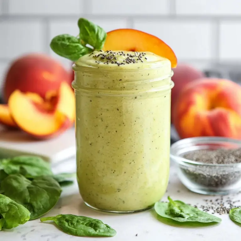 Peaches and Green Protein Smoothie Recipe