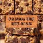 Banana Peanut Butter Oat Bars Recipe
