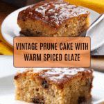 Vintage Prune Cake with Glaze Recipe