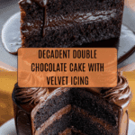 Best Double Chocolate Cake with Black Velvet Icing Recipe