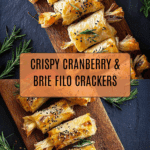 Cranberry and Brie Filo Crackers Recipe