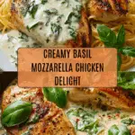 Mozzarella Chicken in Basil Cream Sauce Recipe
