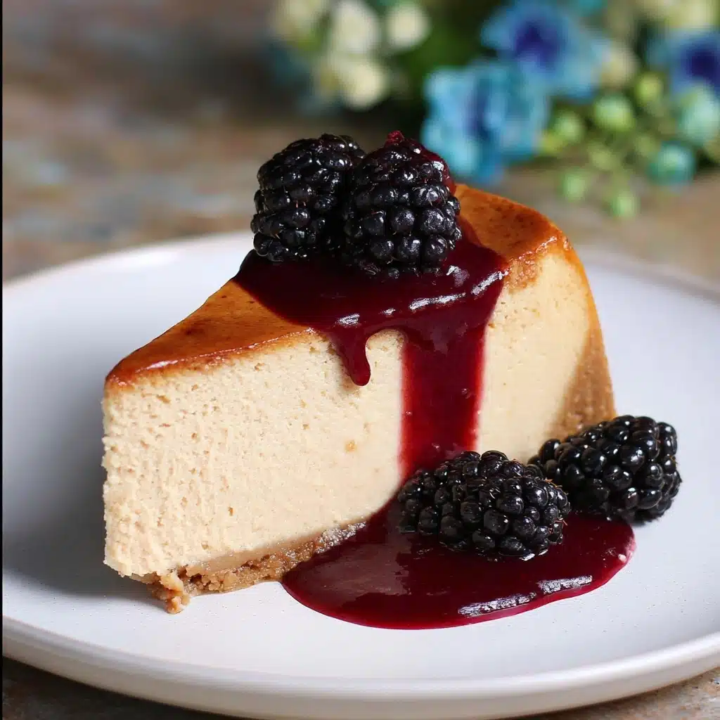 London Fog Basque Cheesecake with Blackberry Recipe