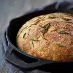 Sprouted Whole Wheat Rosemary Skillet Bread Recipe