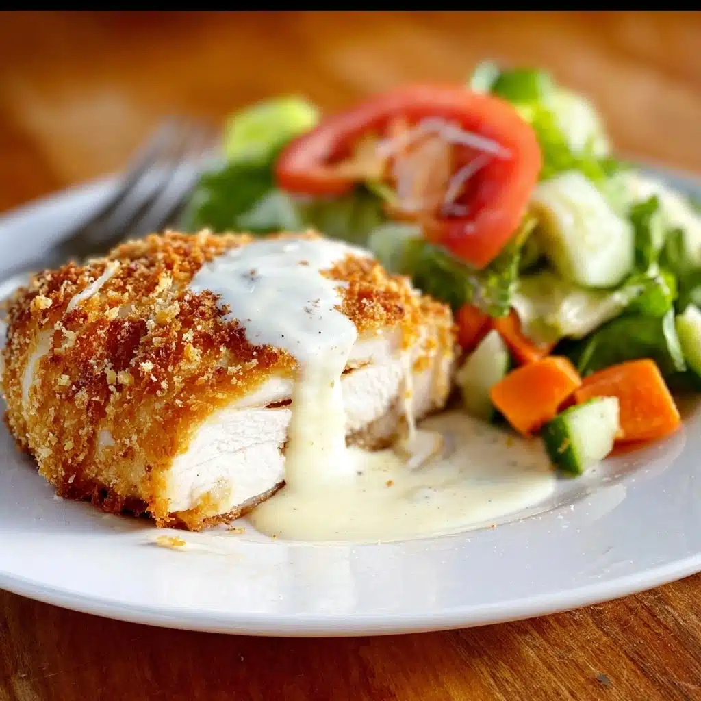 Chicken Pillows with Creamy Parmesan Sauce Recipe - Recipe Image