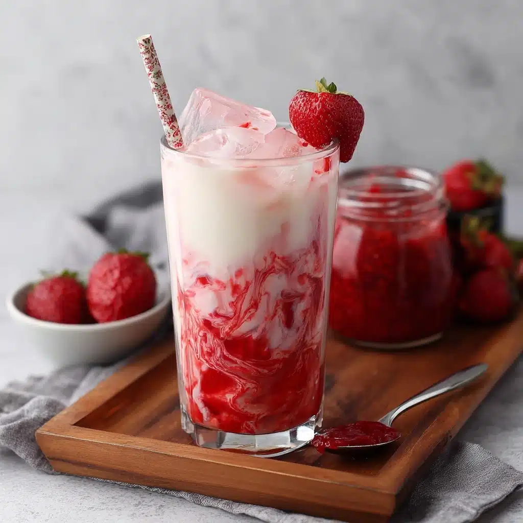 Korean Strawberry Milk Recipe - Recipe Image