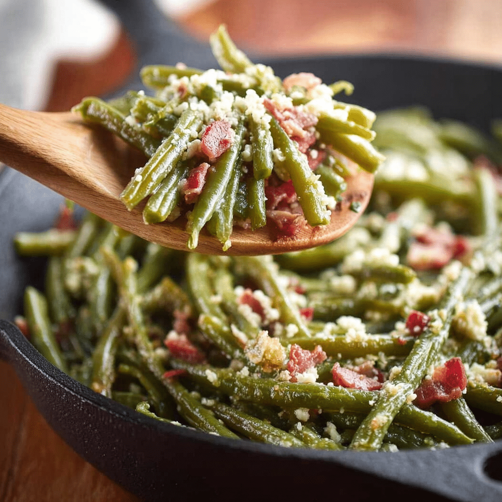 Firehouse Green Beans with Bacon Recipe - Recipe Image