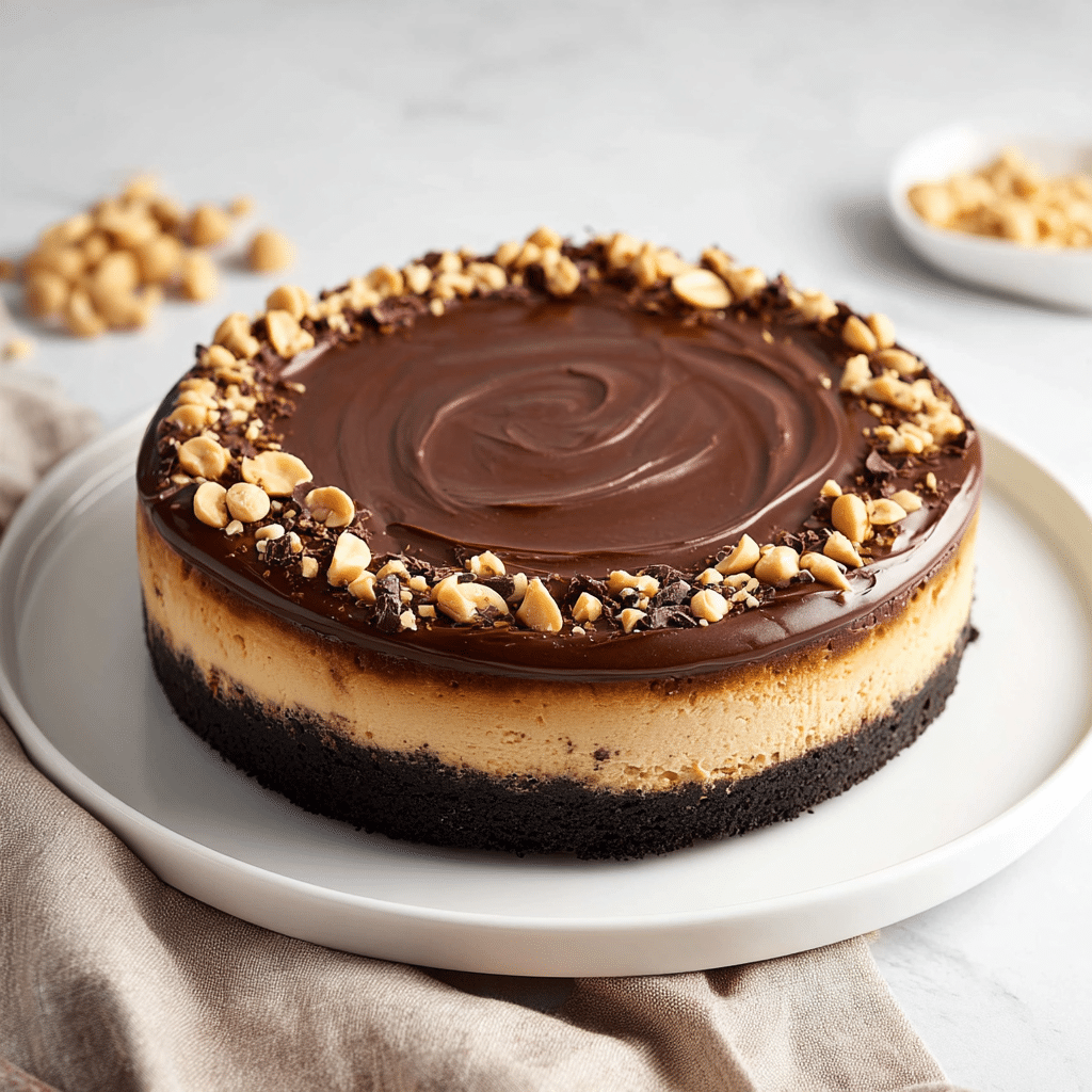 Chocolate Peanut Butter Cheesecake Recipe - Recipe Image