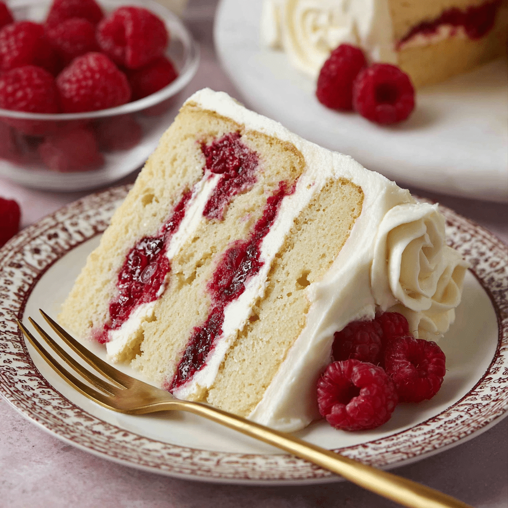 White Chocolate Raspberry Cake Recipe - Recipe Image