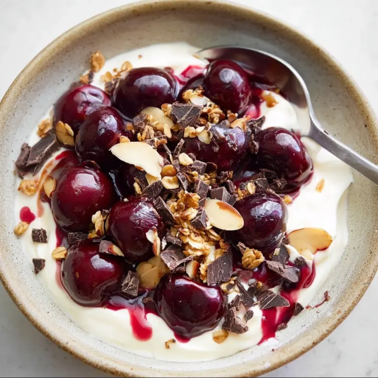 Roasted Cherry Yogurt Bowl with Granola Recipe