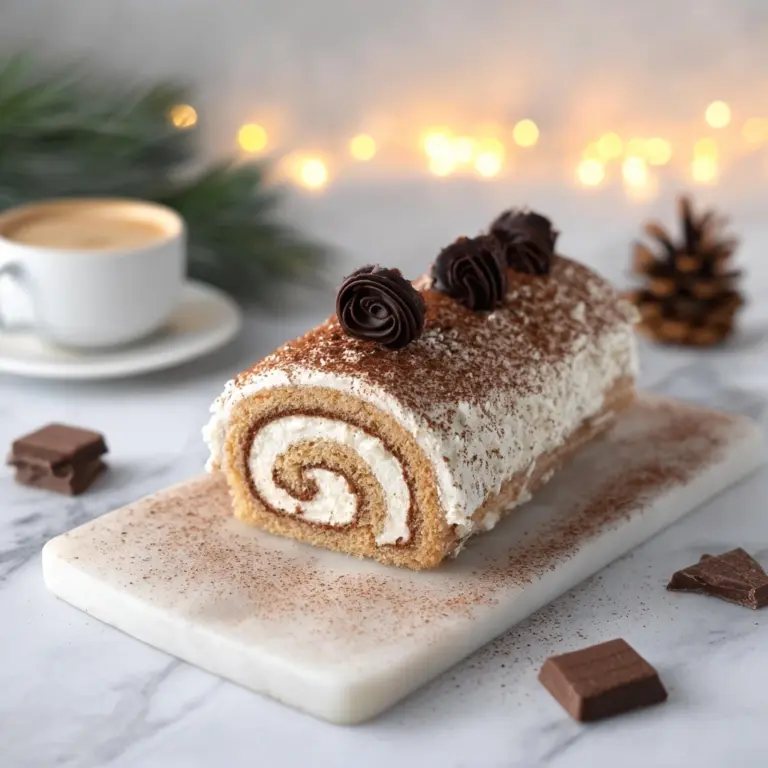 Gourmet Tiramisu Yule Log Cake Recipe