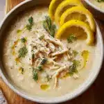 Greek Avgolemono Soup (Lemon Chicken & Rice Soup) Recipe