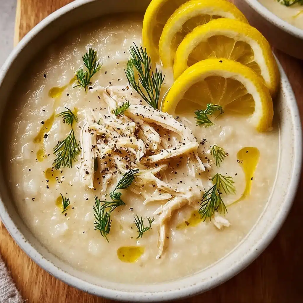 Greek Avgolemono Soup (Lemon Chicken & Rice Soup) Recipe - Recipe Image