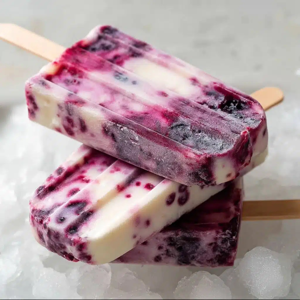 Blueberry Yogurt Popsicles Recipe - Recipe Image