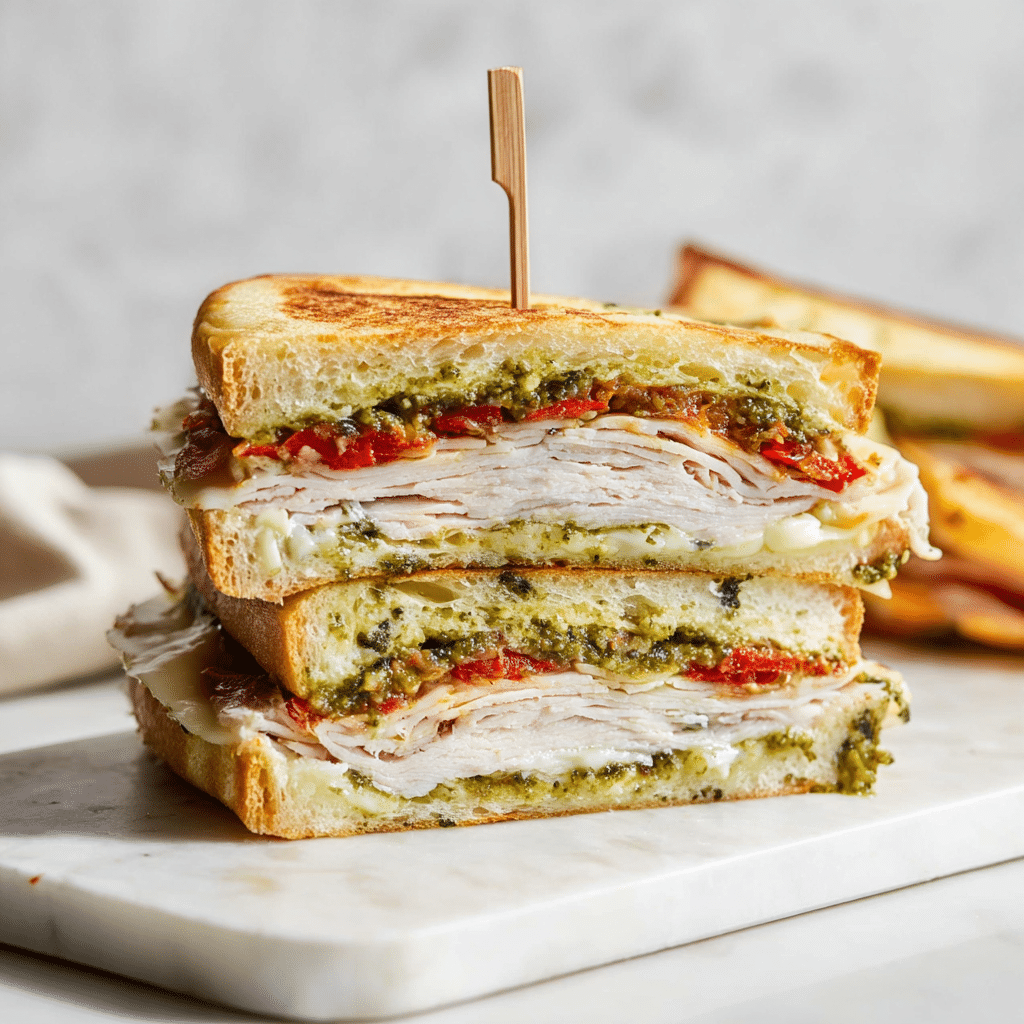 Turkey Pesto Panini Recipe - Recipe Image