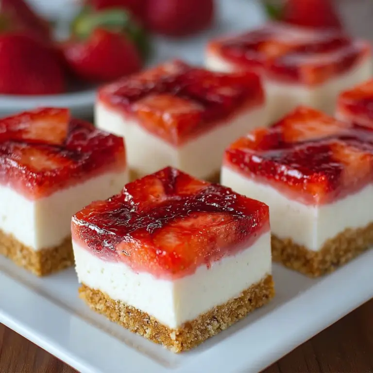 No-Bake Strawberry Cheesecake Bars Recipe