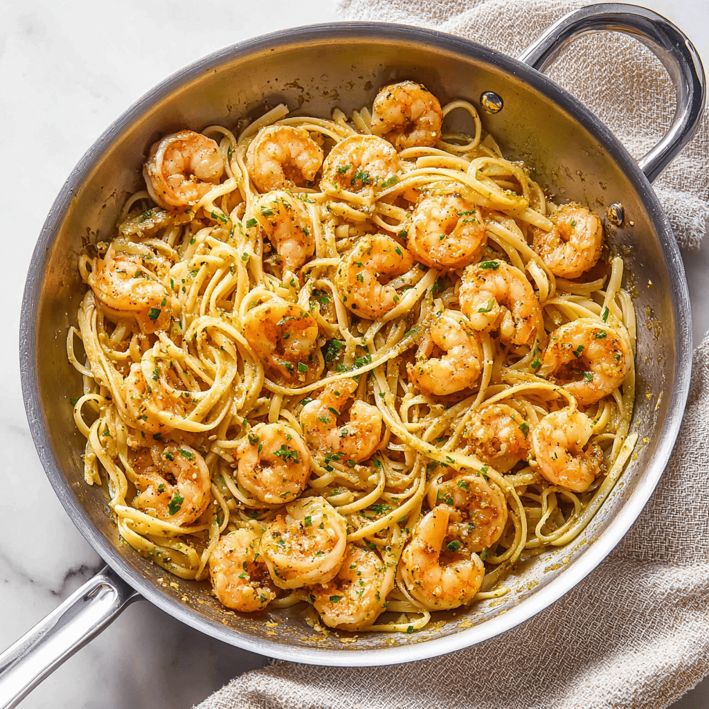Garlic Shrimp Pasta Recipe - Recipe Image