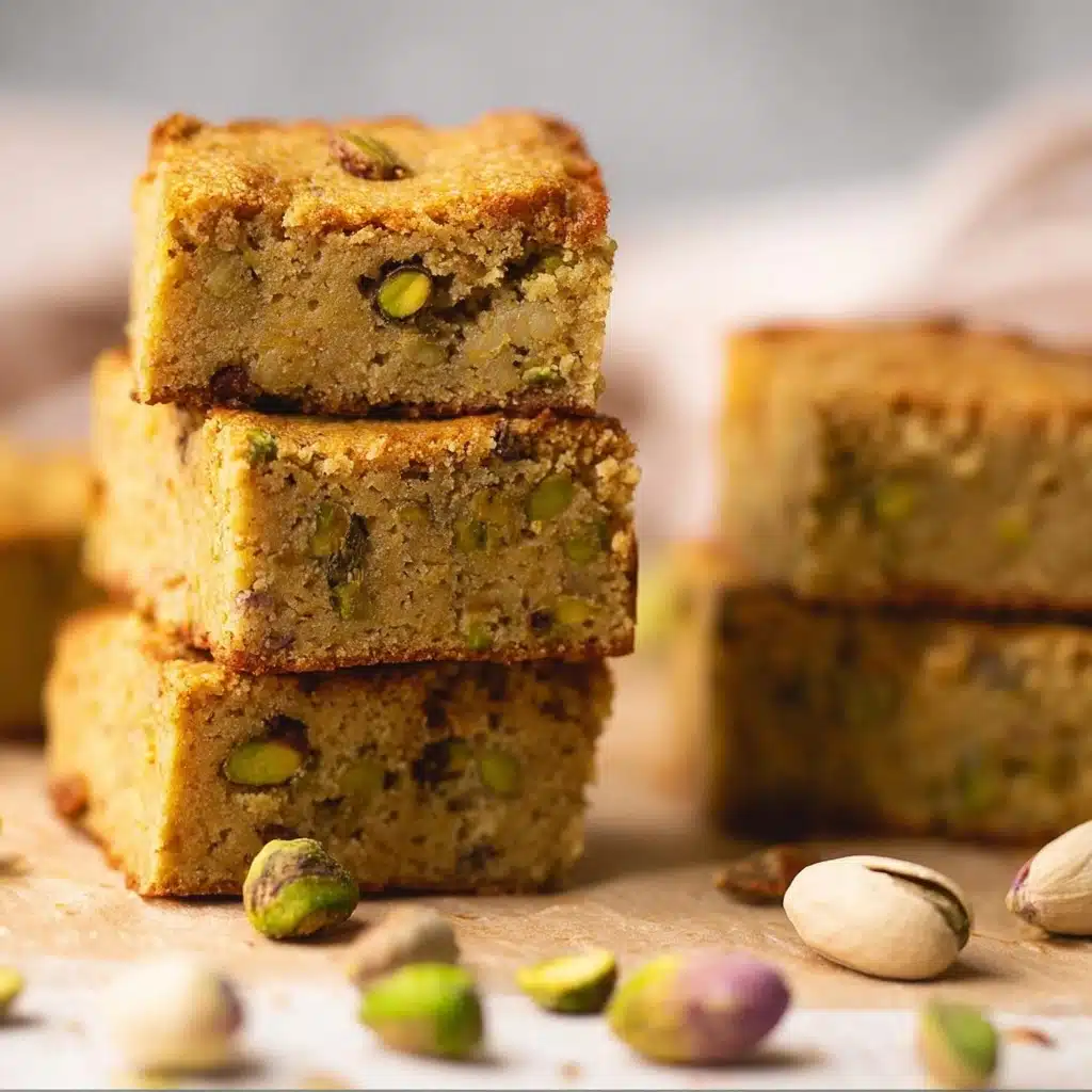 Pistachio Swirled Blondies Recipe - Recipe Image
