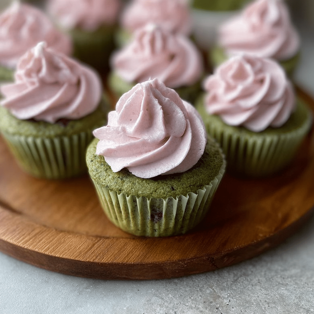 Mini Matcha Cupcakes with Lavender Frosting Recipe - Recipe Image