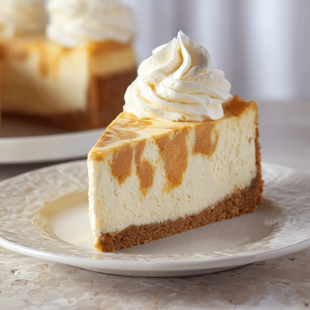 Pumpkin Swirl Cheesecake Recipe - Recipe Image