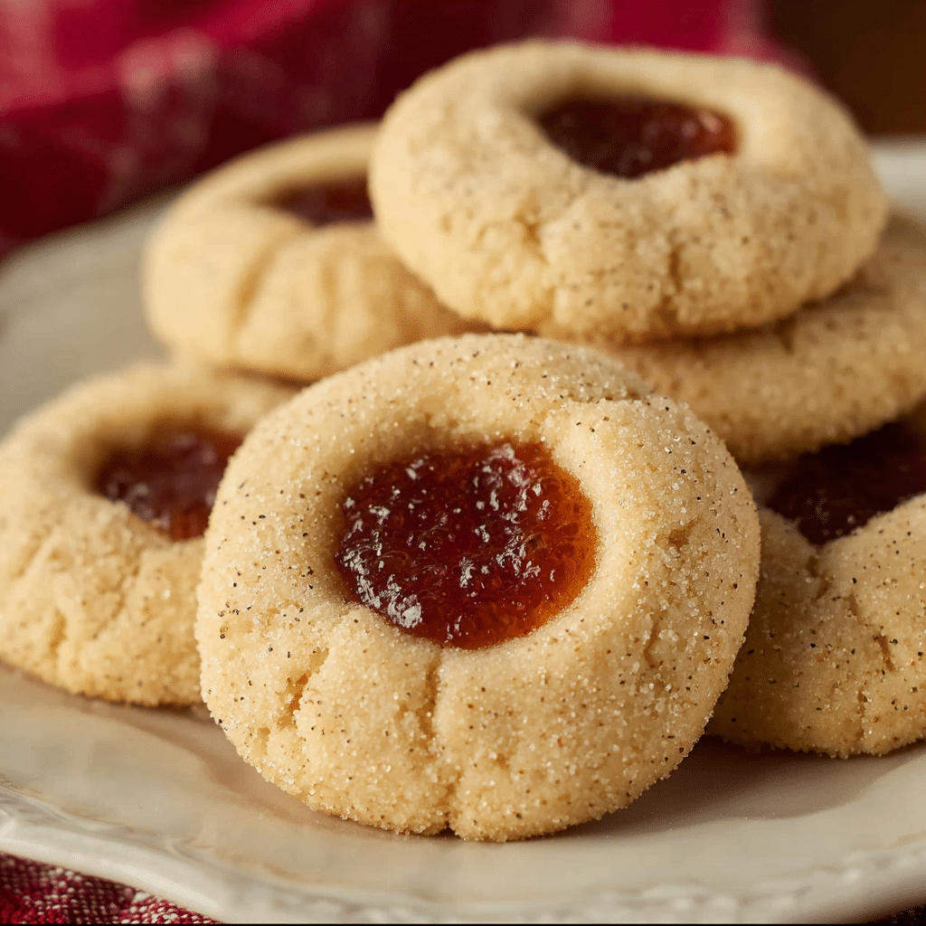 Apple Butter Thumbprint Cookies Recipe - Recipe Image