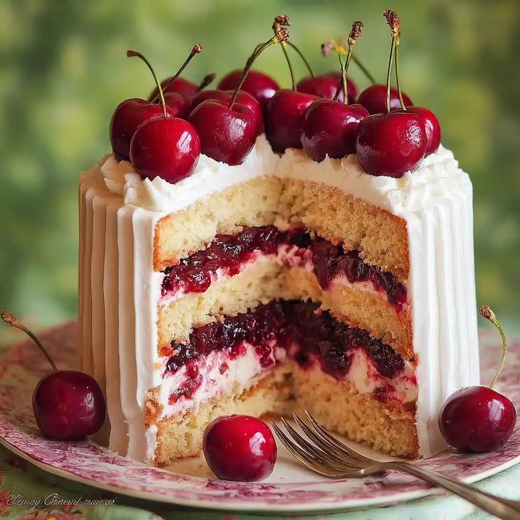 Cherry Layer Cake with Cherry Cream Cheese Frosting Recipe - Recipe Image