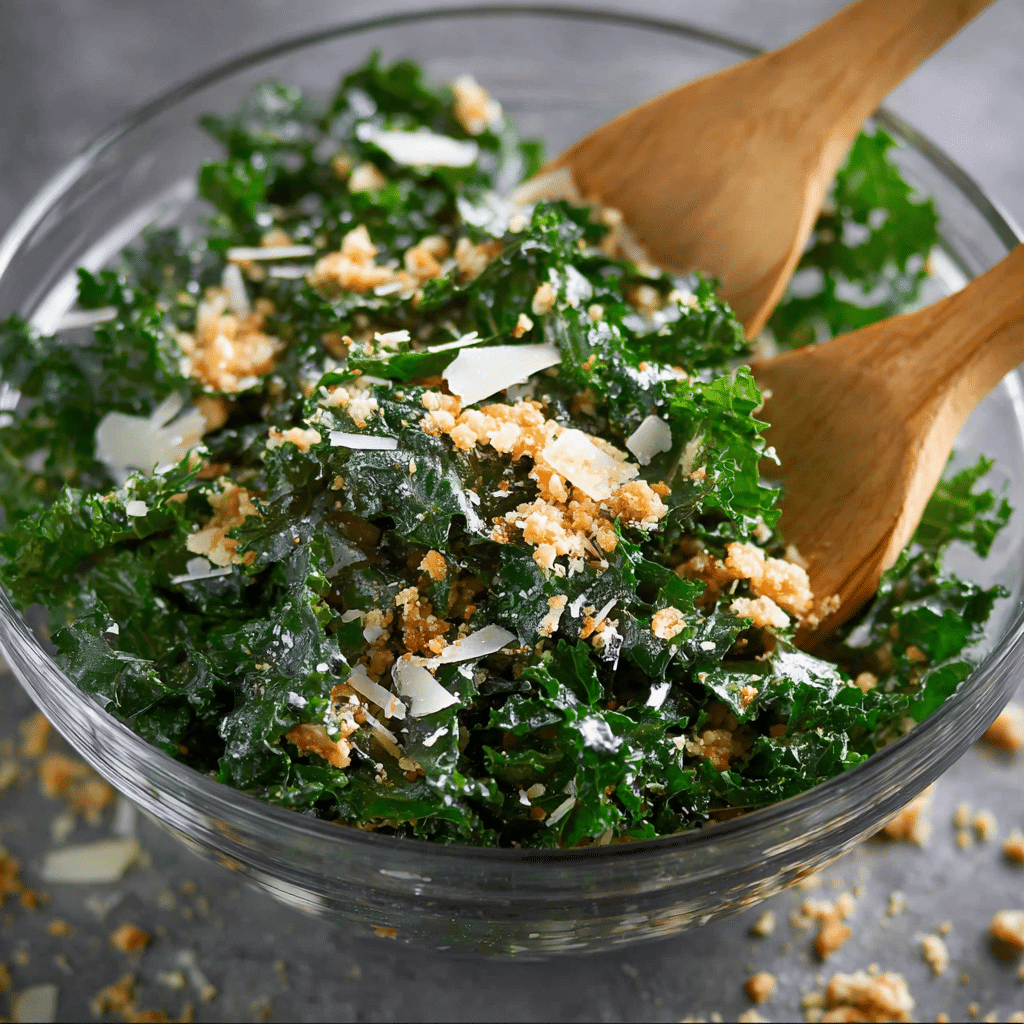 Lemon Parmesan Kale Salad Recipe - Recipe Image