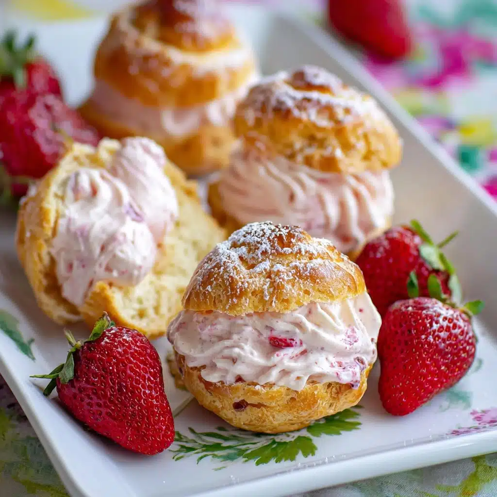 Easy Strawberry Cream Puffs Recipe - Recipe Image