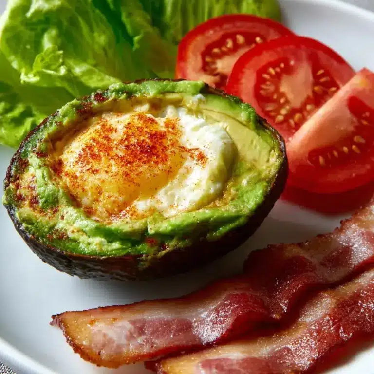 Keto Air Fryer Avocado Baked Egg Recipe