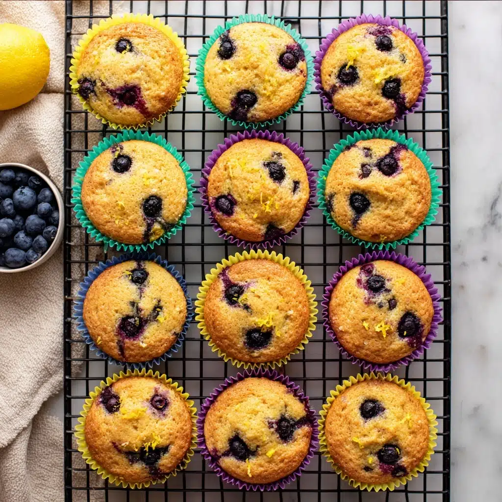Lemon Blueberry Almond Flour Muffins Recipe - Recipe Image