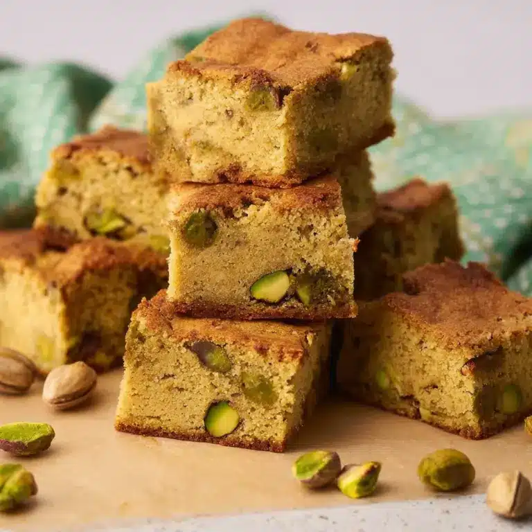 Pistachio Swirled Blondies Recipe