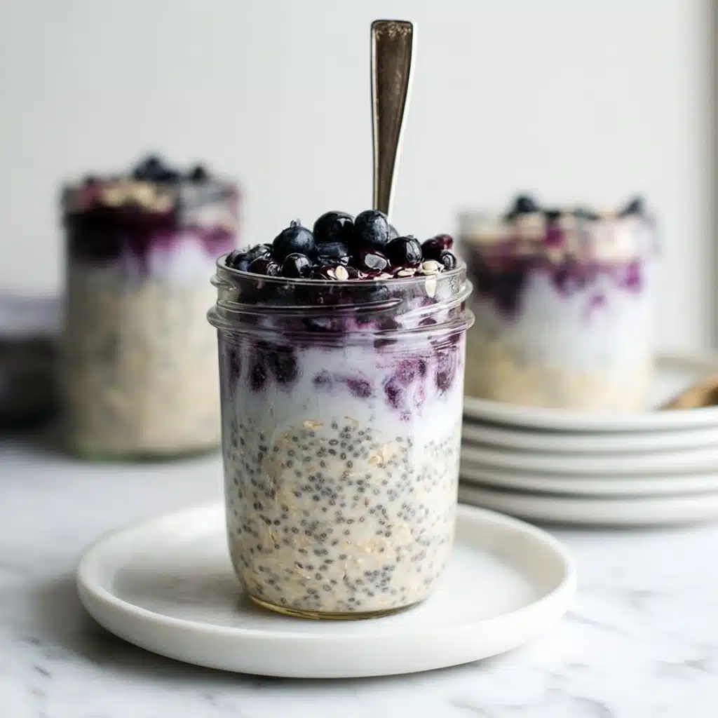 Overnight Oats Recipe (Blueberry Vanilla, Easy) Recipe - Recipe Image