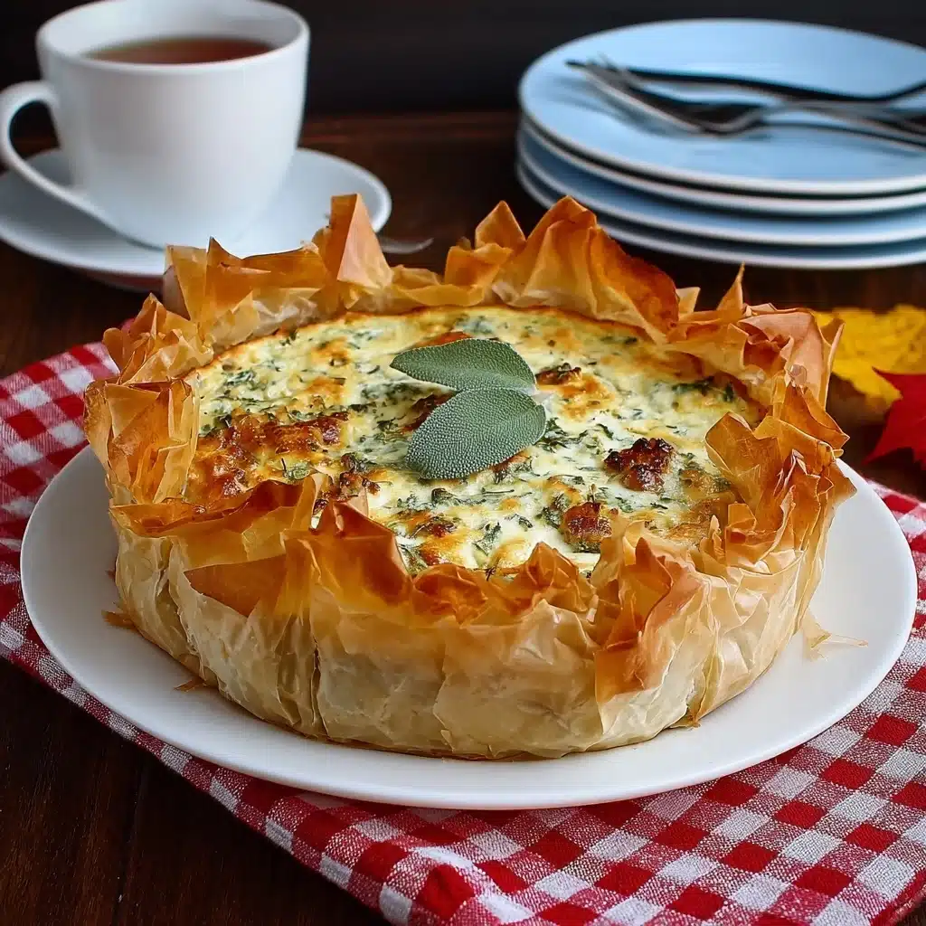 Roasted Pumpkin Quiche with Caramelized Onions Recipe - Recipe Image