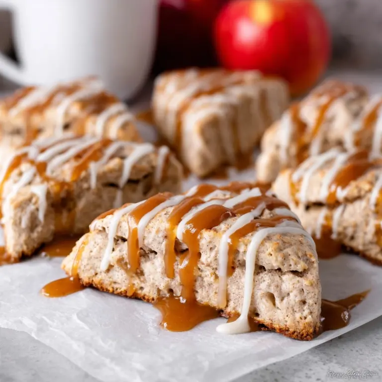 Salted Caramel Apple Cinnamon Scones Recipe