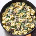 Creamy Spinach Mushroom Tortellini Recipe