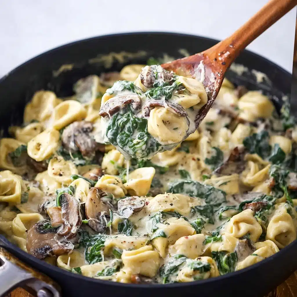 Creamy Spinach Mushroom Tortellini Recipe - Recipe Image