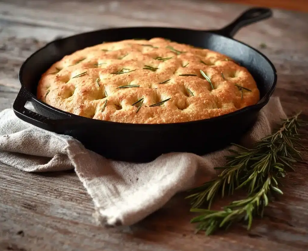 Sprouted Whole Wheat Rosemary Skillet Bread Recipe