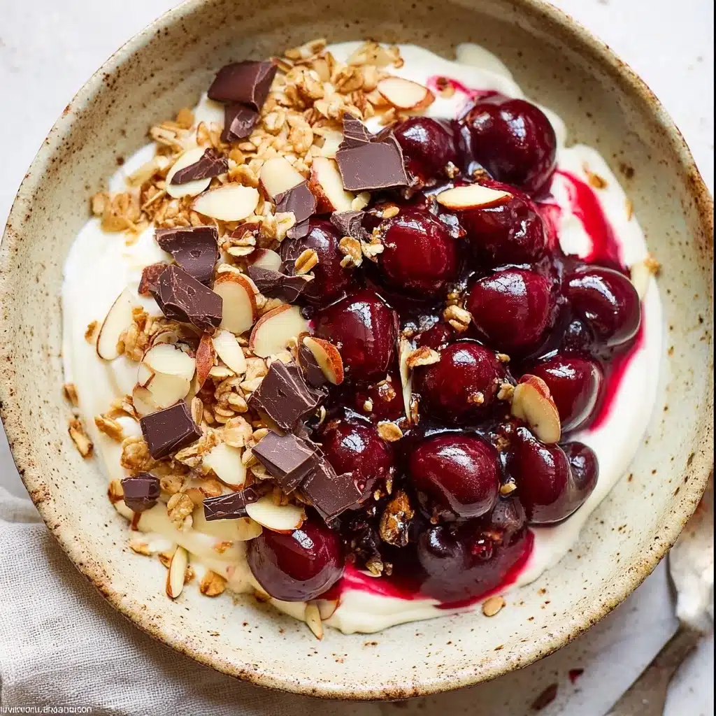 Roasted Cherry Yogurt Bowl with Granola Recipe - Recipe Image