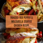 Roasted Red Pepper Spinach Mozzarella Stuffed Chicken Recipe